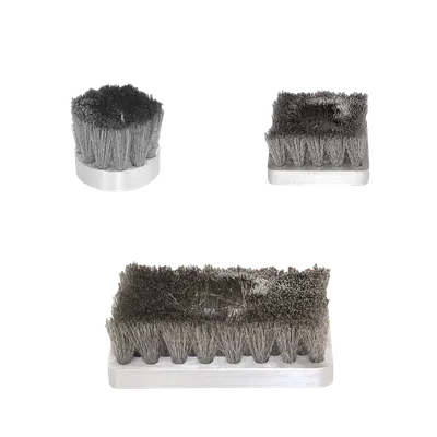 Brushes with stainless steel bristles