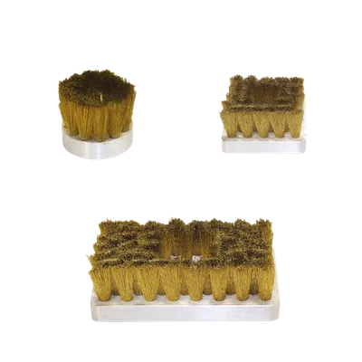 Brushes with brass bristles